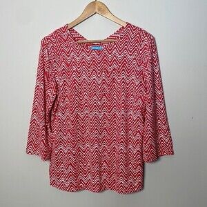 J. McLaughlin Catalina Cloth Chevron Top Large